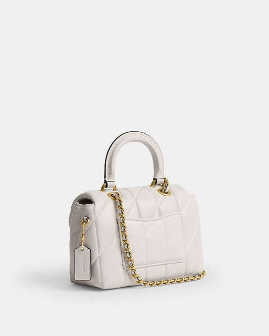 C•ach Tabby Top Handle Bag (white)