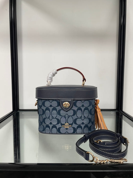 C•ach blue denim Kay Crossbody