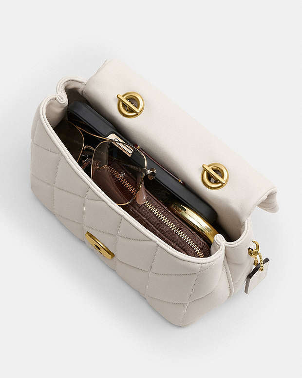 C•ach Tabby Top Handle Bag (white)