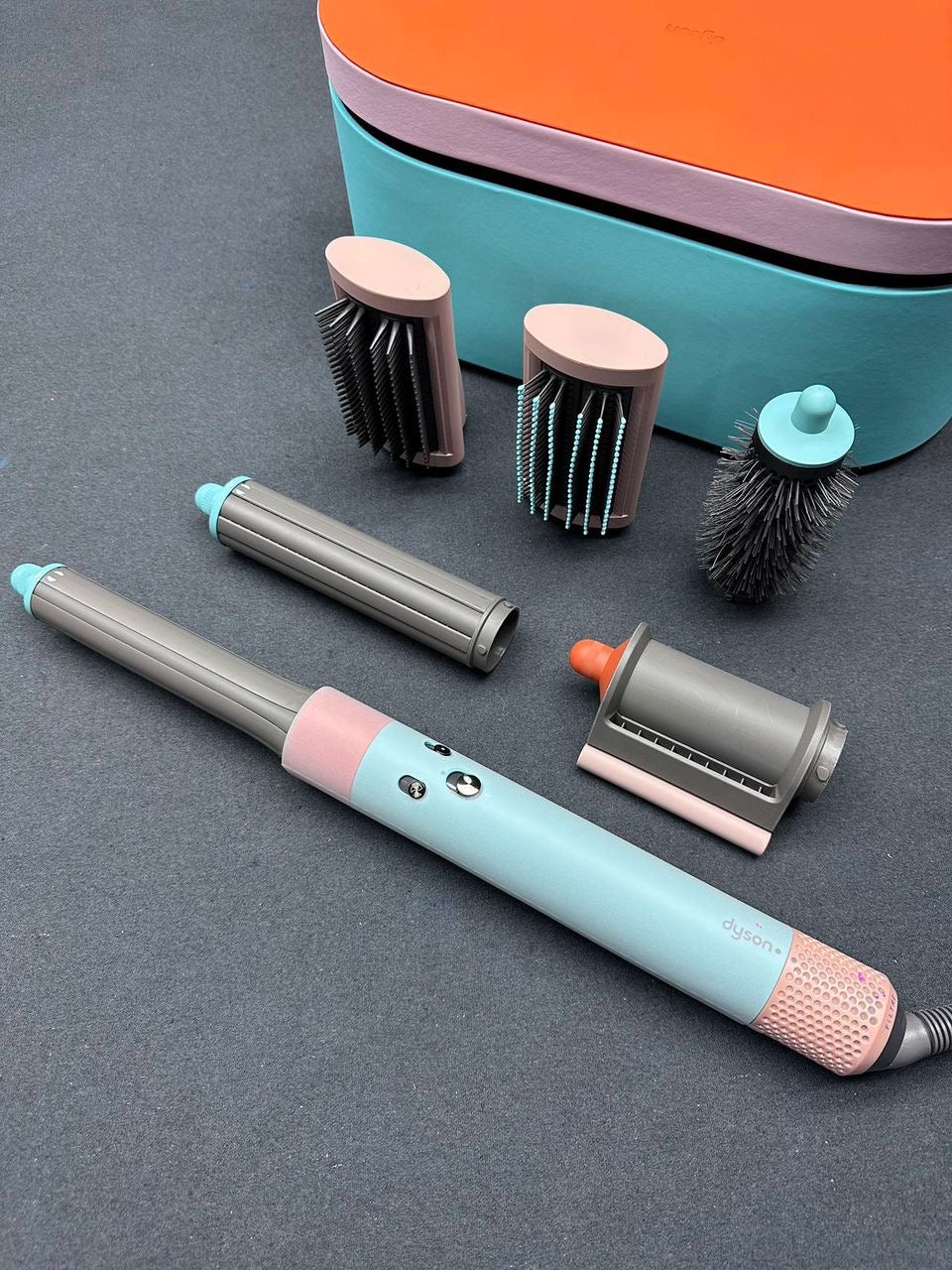 NEW edition Dys Airwrap™ multi-styler and dryer Complete in light blue and Rosé
