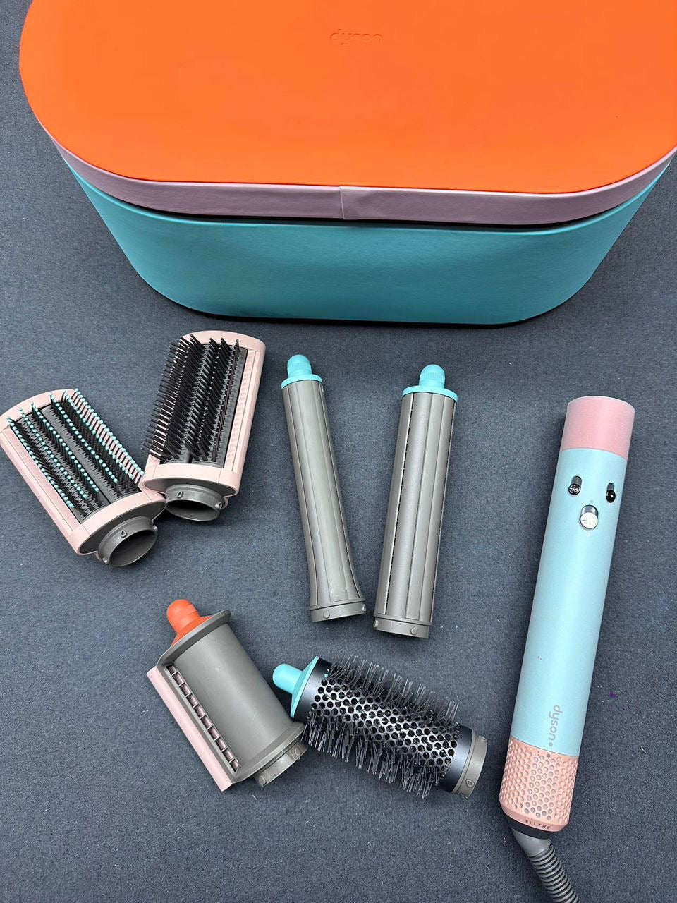 NEW edition Dys Airwrap™ multi-styler and dryer Complete in light blue and Rosé