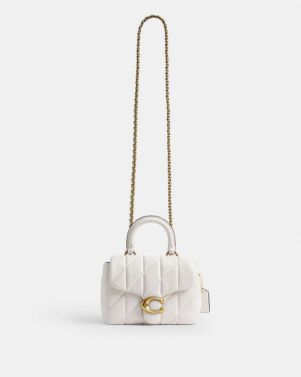 C•ach Tabby Top Handle Bag (white)