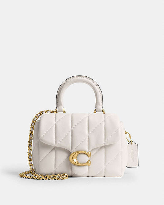C•ach Tabby Top Handle Bag (white)